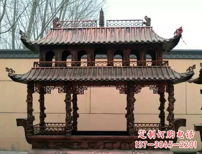 广州寺庙香炉铜雕 (3)