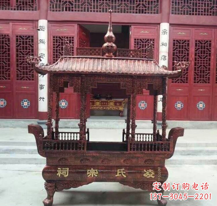 广州寺庙香炉铜雕
