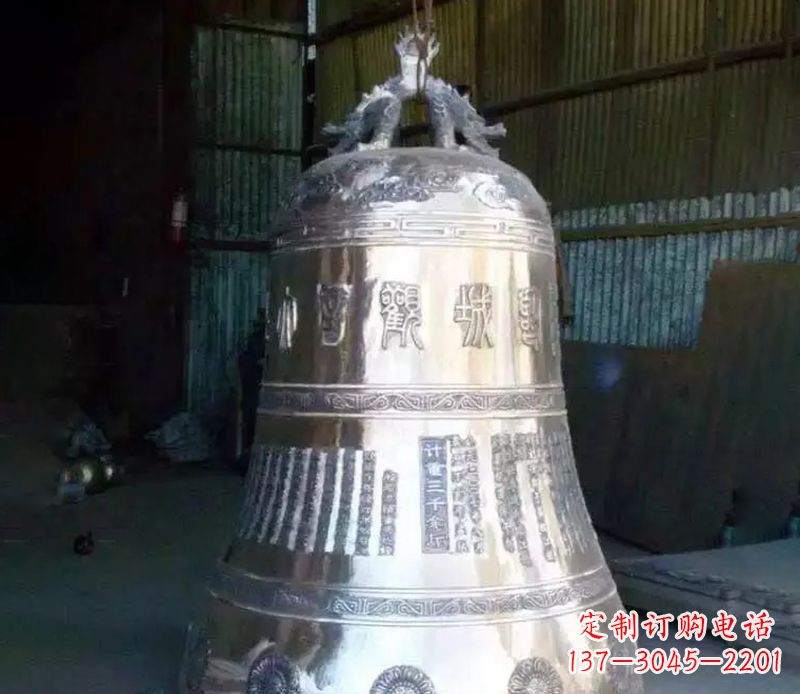广州寺庙铸铁铜钟雕塑