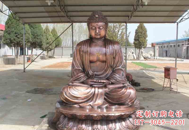 广州寺庙铸铜如来佛像雕塑