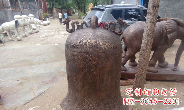 广州寺庙铸铜钟铜雕 (3)