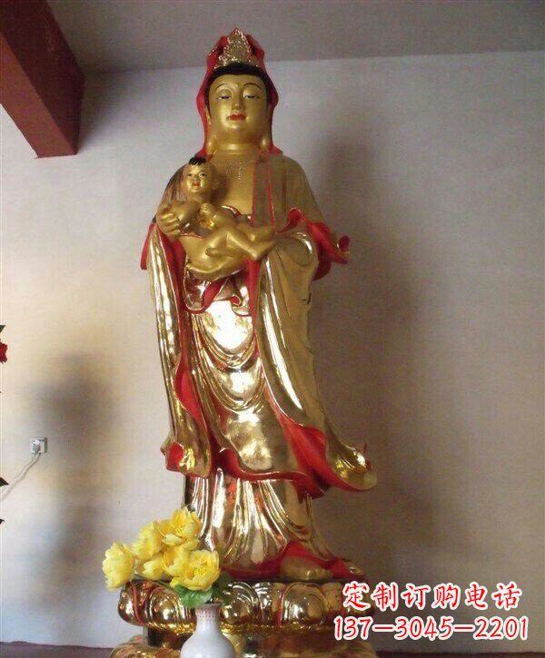 广州送子观音铜雕 (2)