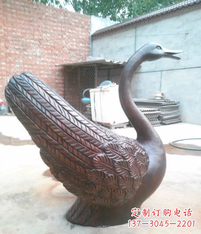 广州天鹅公园天王动物铜雕