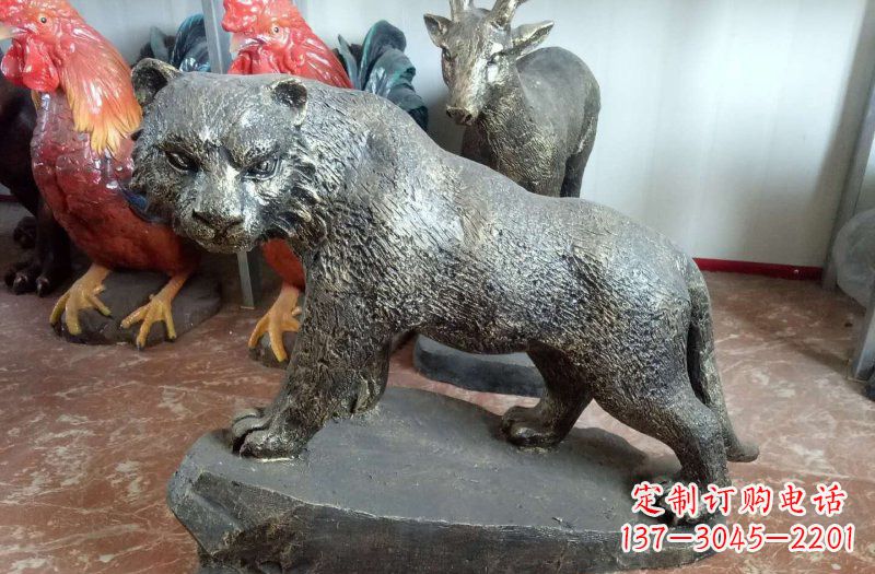 广州铜雕豹子雕塑