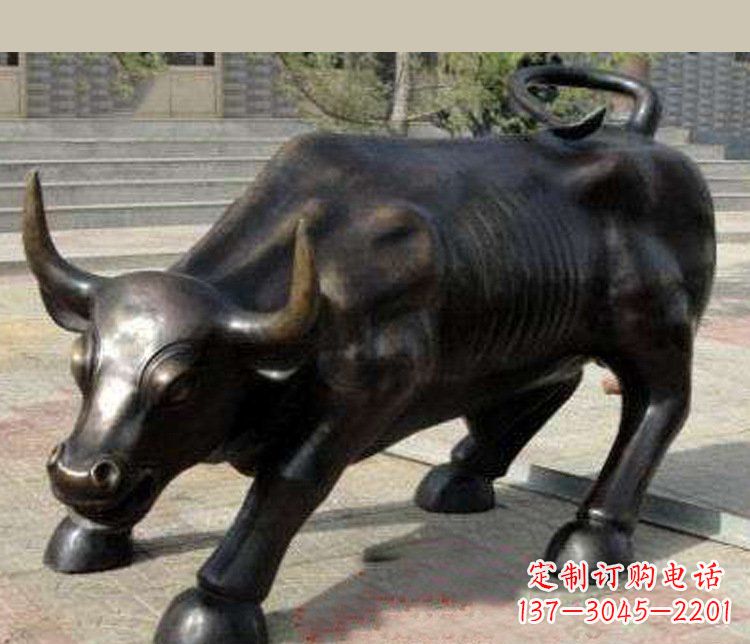 广州铜雕广场华尔街动物牛