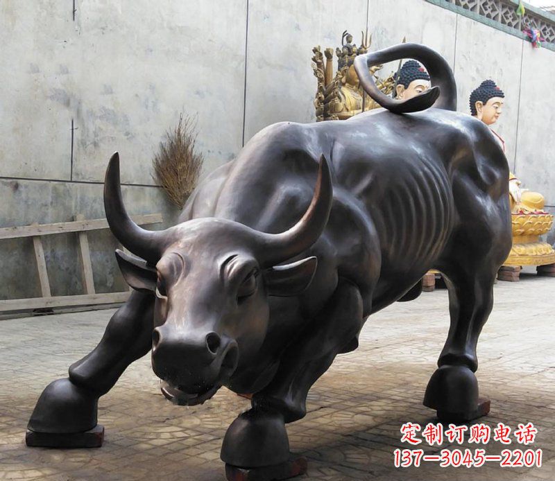 广州铜雕广场华尔街动物牛 (2)