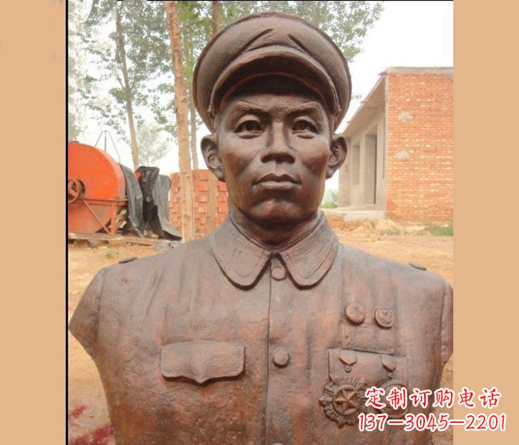 广州铜雕广场军人胸像雕塑