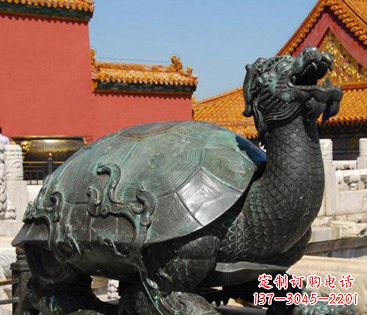 广州铜雕广场龙龟动物雕塑