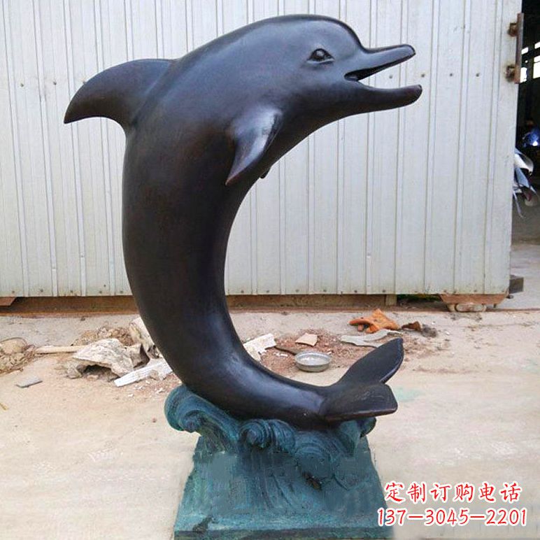广州铜雕海豚雕塑