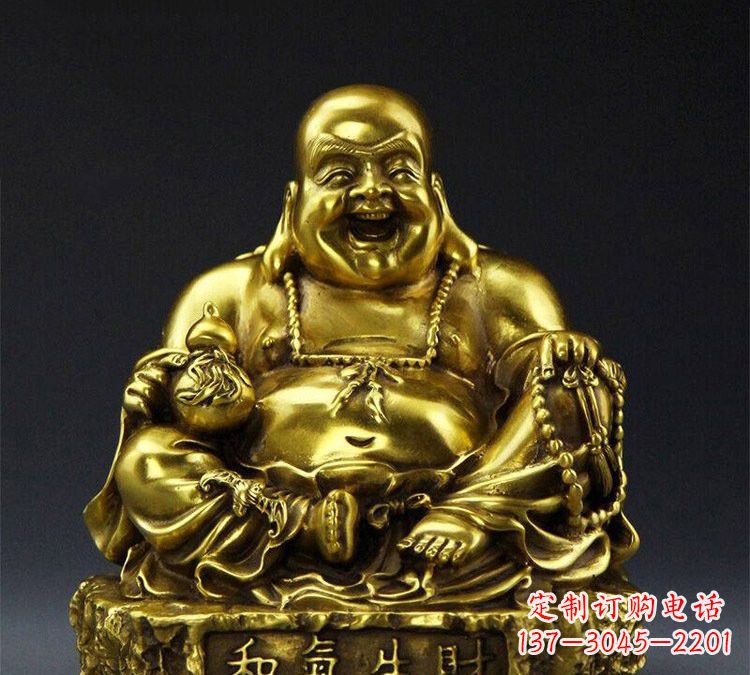 广州铜雕和气生财弥勒佛