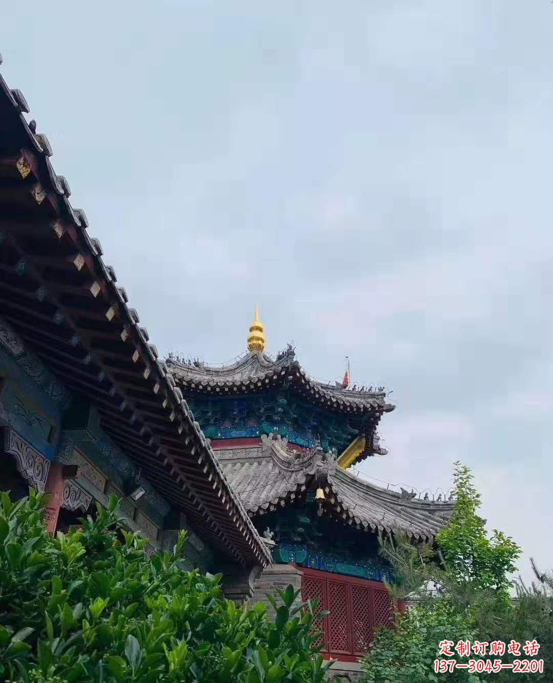 广州铜雕葫芦塔顶寺庙摆件