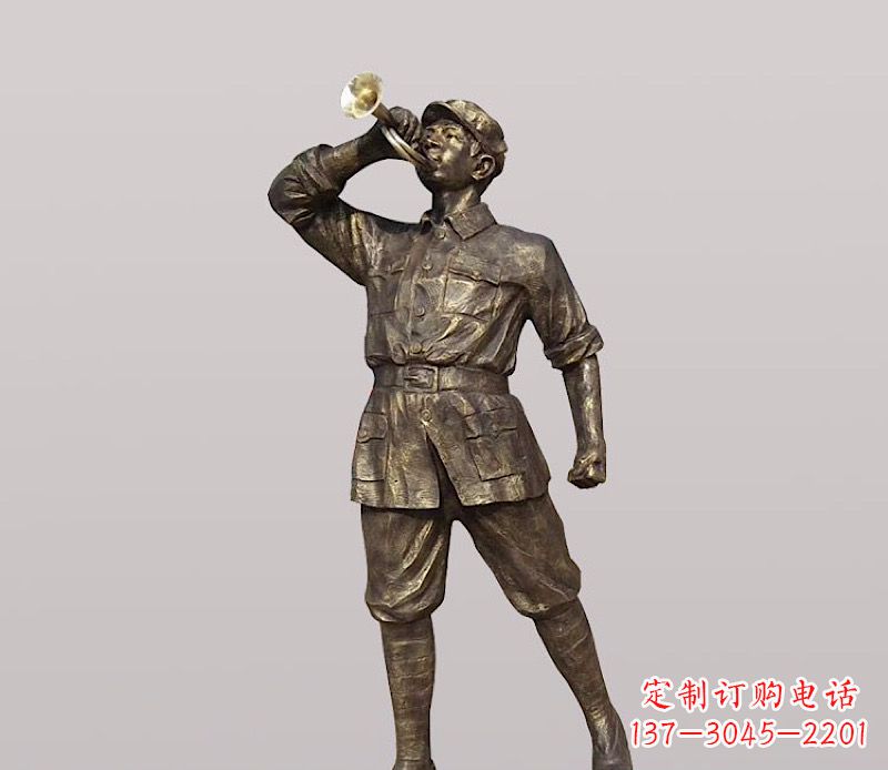 广州铜雕解放军战士