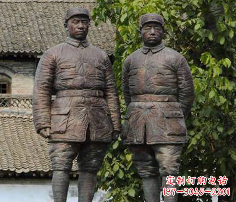 广州铜雕解放军战士人物雕塑