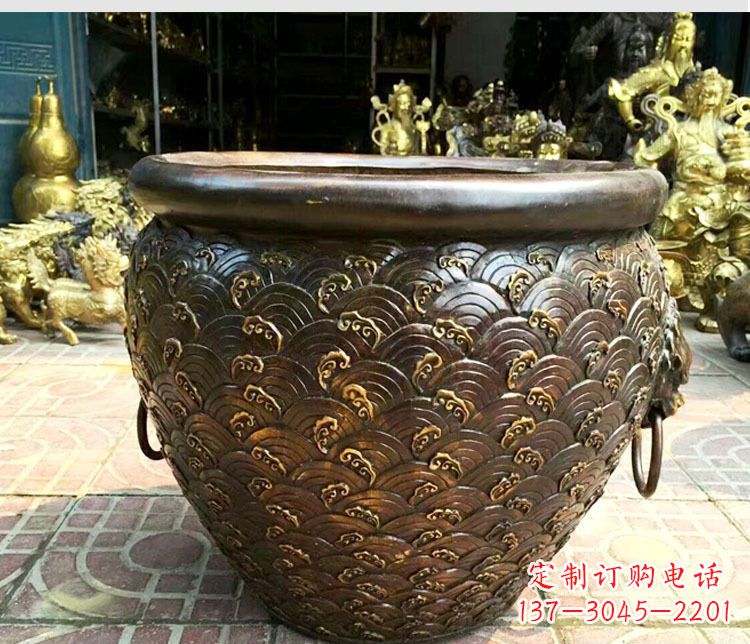 广州铜雕景观花盆