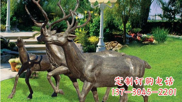 广州铜雕鹿公园动物雕塑