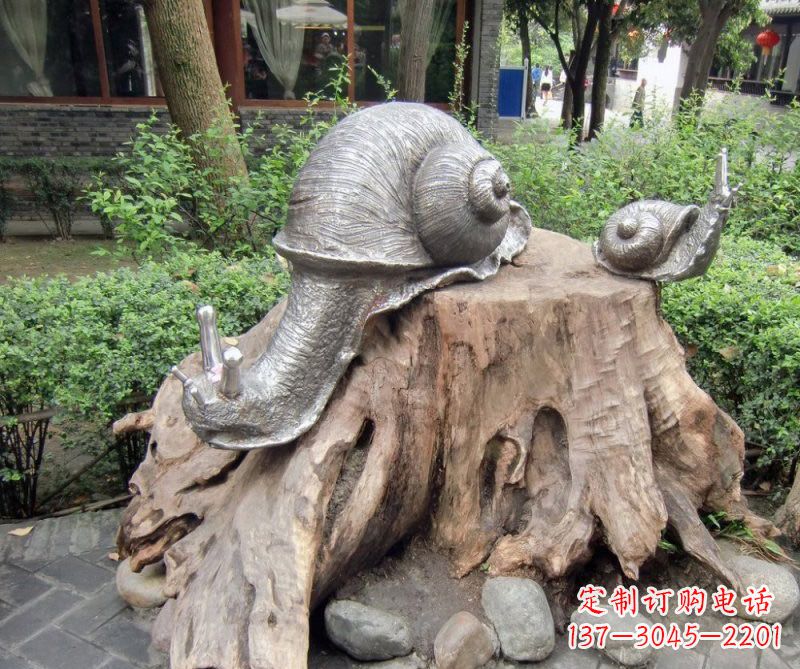 广州铜雕母子蜗牛