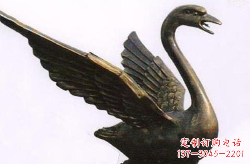 广州铜雕喷水天鹅公园动物雕塑