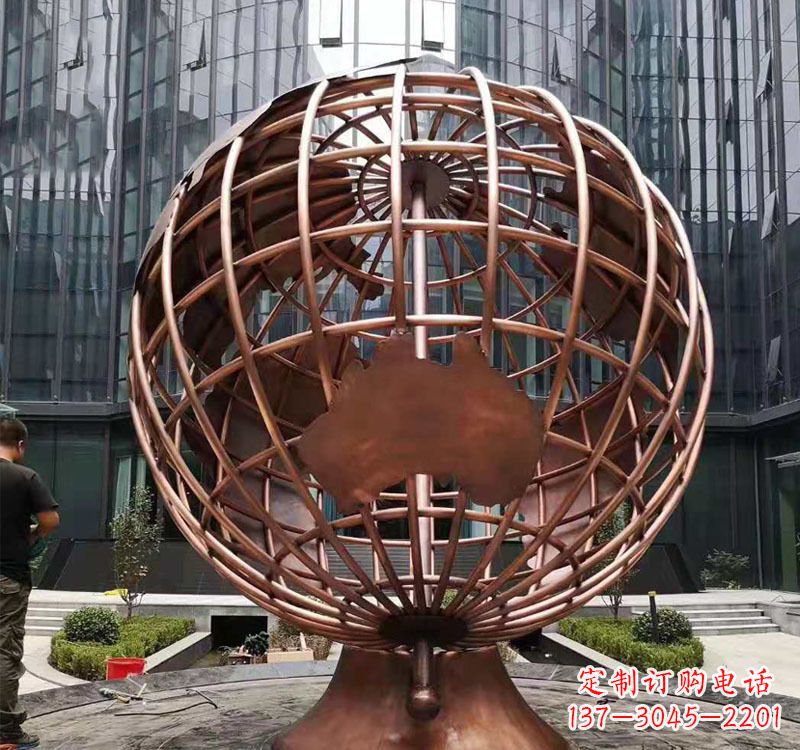 广州铜雕企业地球仪