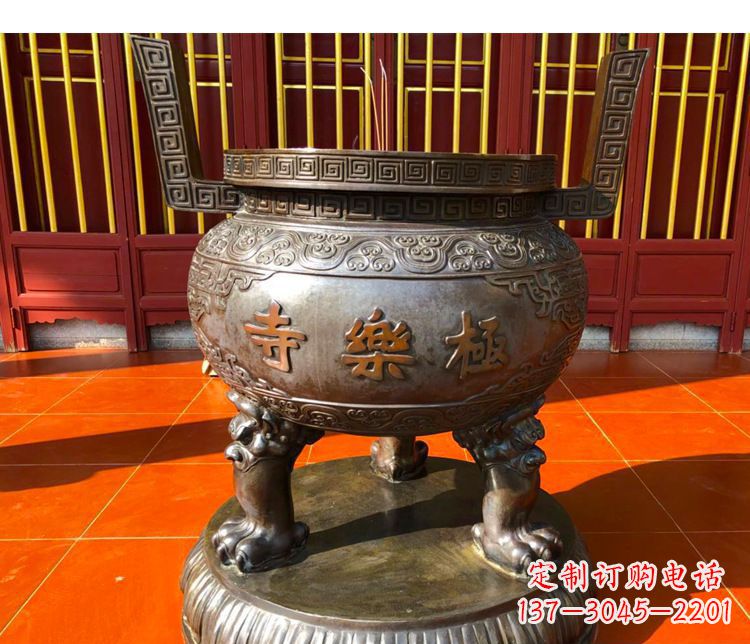 广州铜雕寺庙景观香炉