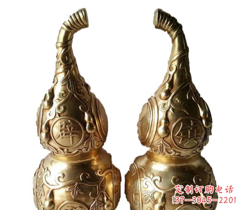 广州铜雕寺庙平安葫芦雕塑
