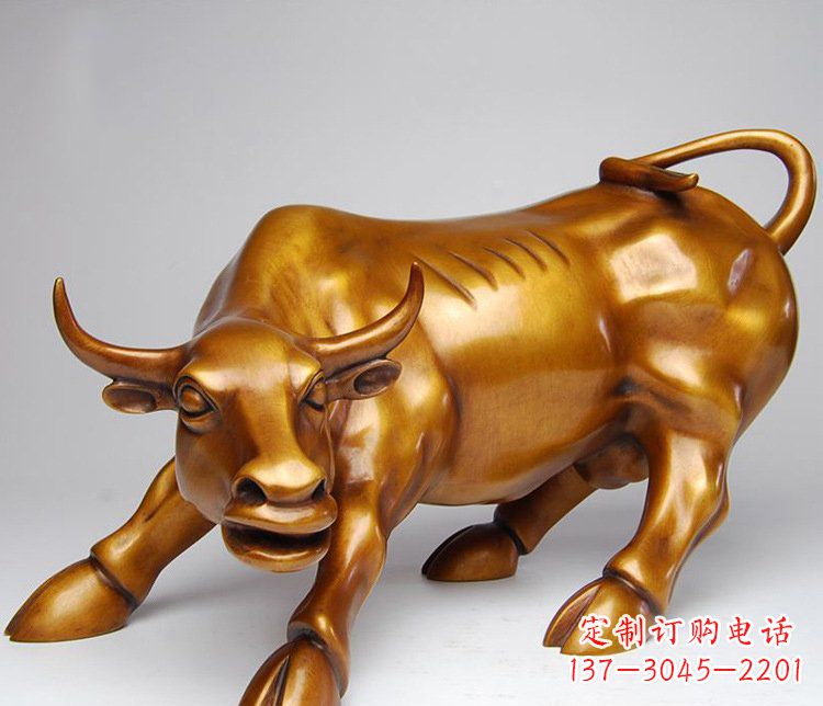 广州铜雕小区动物牛摆件 (2)