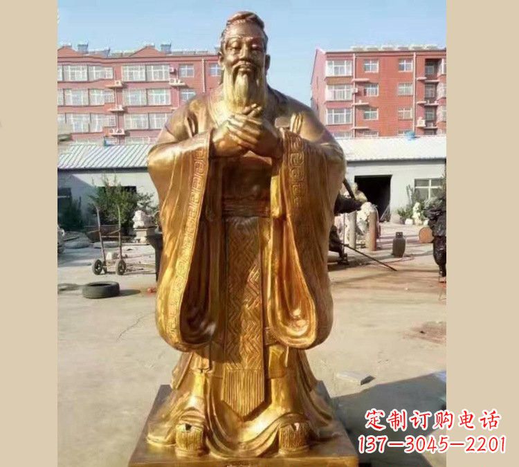 广州铜雕校园孔子