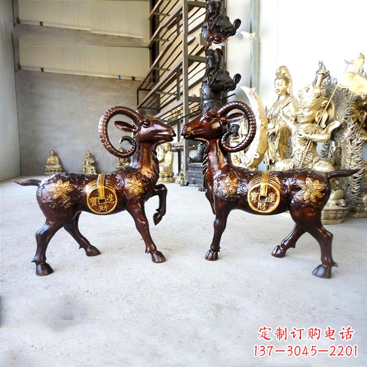 广州铜雕招财山羊