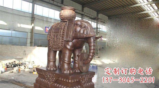 广州驮宝大象铜雕