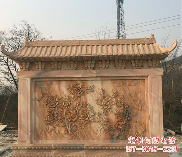 广州晚霞红公园影壁雕塑