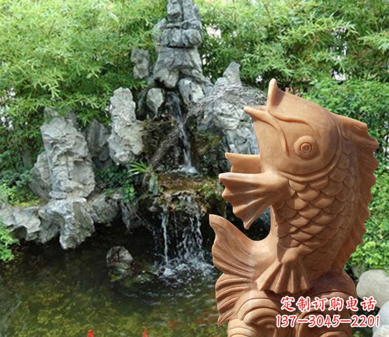 广州晚霞红鲤鱼喷泉