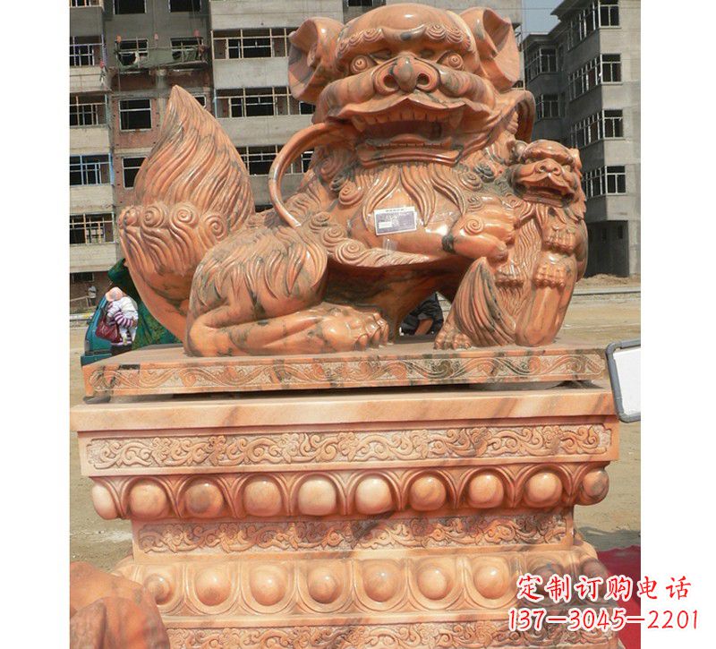 广州晚霞红南方石狮子