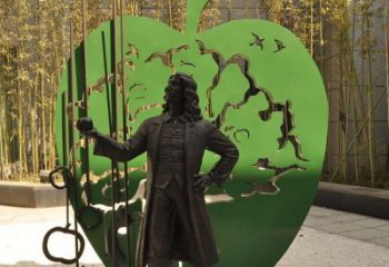 广州牛顿公园铜雕，艺术品升华人物形象