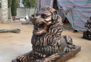 广州汇丰狮子铜雕，体现高贵气质