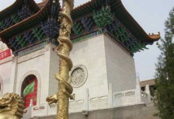 广州流光雕刻，流露神韵——盘龙柱铜雕