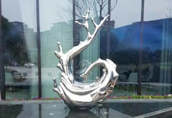 广州企业不锈钢海浪抽象雕塑