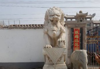 广州精美大理石狮子石雕
