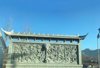 广州青石九龙壁，精美雕塑饰衬城市广场