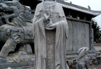 广州青石仿古观音雕像|传承古代神话传统