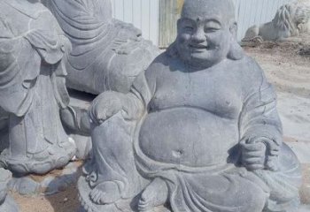 广州青石仿古坐式弥勒佛雕塑