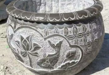 广州精致青石浮雕水缸，为您打造精美绝伦的定制雕塑