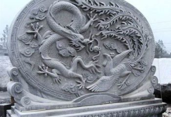 广州青石古典美——龙凤呈祥雕塑