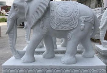 广州青石纳福动物大象雕塑，完美缔造家庭装饰风景