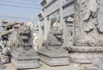 广州西洋古典青石狮子雕塑
