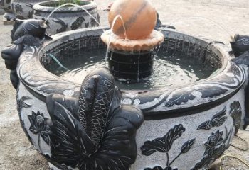 广州青石鱼缸雕塑，装点您的生活