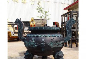 广州精美青铜寺庙广场香炉雕塑