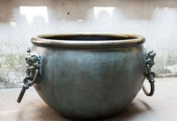 广州精美青铜水缸雕塑，赏心悦目