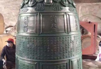 广州古典铜钟雕塑，装点家园