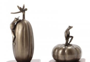 广州青蛙和南瓜铜雕