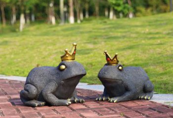 广州青蛙王子玻璃钢动物雕塑摆件，温馨家居装饰佳品