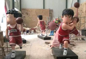 广州全民健身卡通打篮球人物雕塑